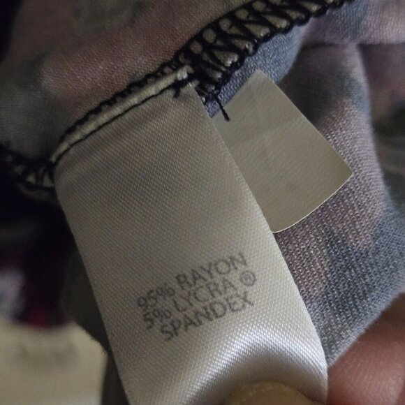 J. Jill Wearever Collection Dark Autumnal Floral 3/4 Sleeve Dress Size M - Picture 6 of 6